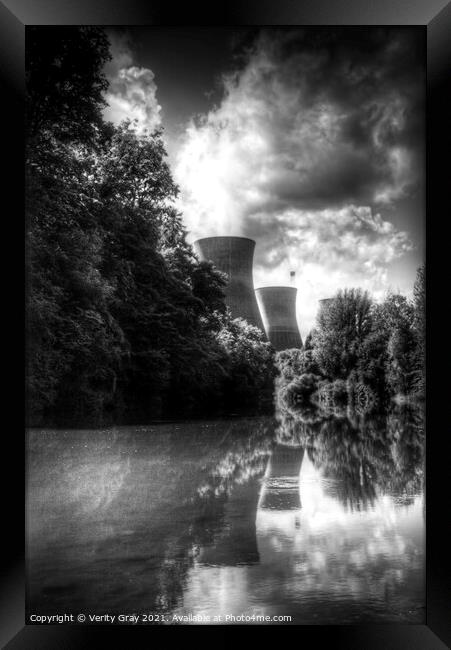 Ironbridge Cooling Towers Framed Print by Verity Gray