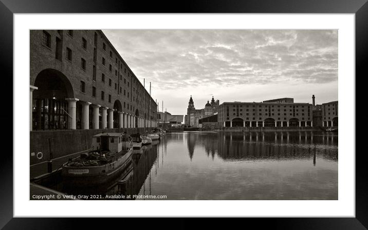 Liverpool Docks Framed Mounted Print by Verity Gray