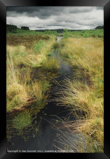 Route to Blakemere Moss Framed Print by Alan Dunnett
