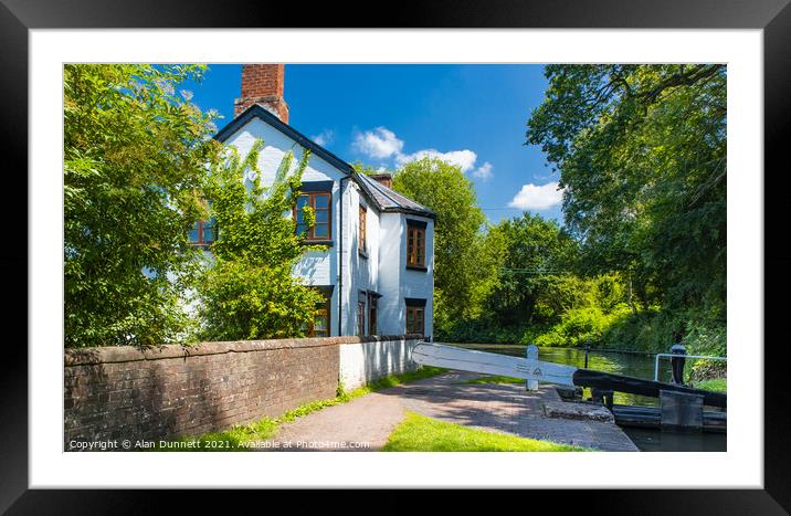 Lock Keepers Cottage Framed Mounted Print by Alan Dunnett