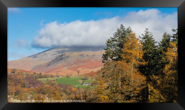 Scafell and Eskdale autumn Framed Print by Alan Dunnett