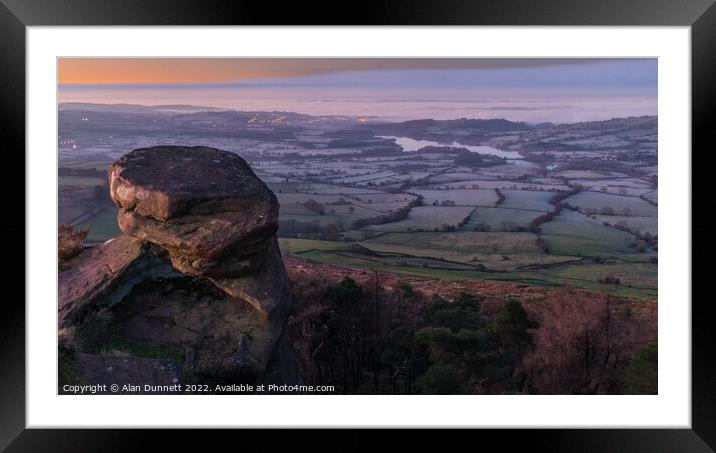 Leek and Tittesworth pre sunrise Framed Mounted Print by Alan Dunnett
