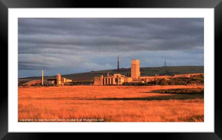 Sunset on Cement Works Framed Mounted Print by Alan Dunnett