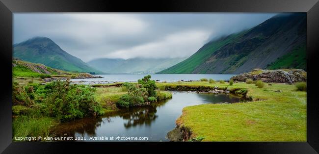 Wastwater from the Countess Beck Framed Print by Alan Dunnett
