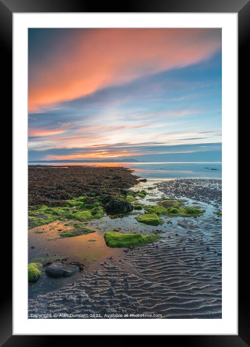 Sunset over Culzean Bay Framed Mounted Print by Alan Dunnett