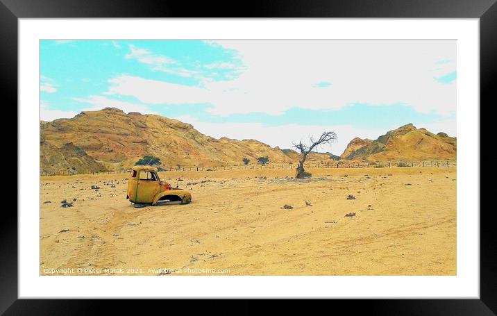 Desolation Namibia Desert Framed Mounted Print by Pieter Marais