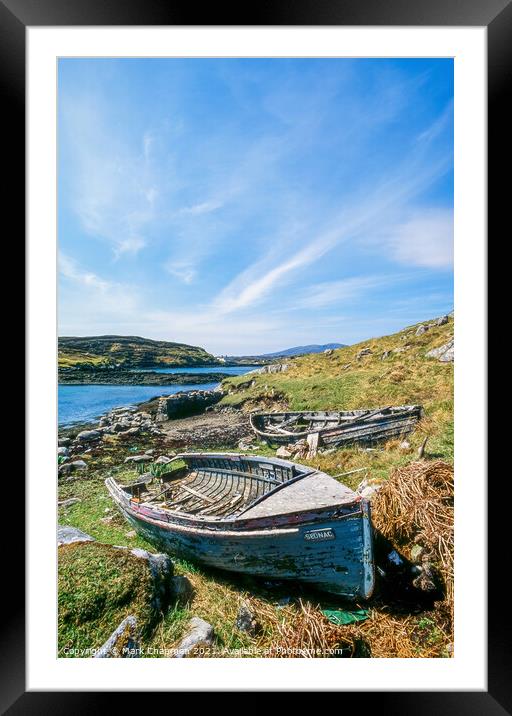 Ruined old boats, Isle of Harris Framed Mounted Print by Photimageon UK