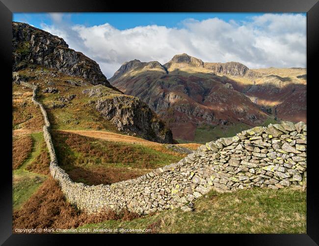 Langdale Pikes from Lingmoor Fell, Cumbria Framed Print by Photimageon UK