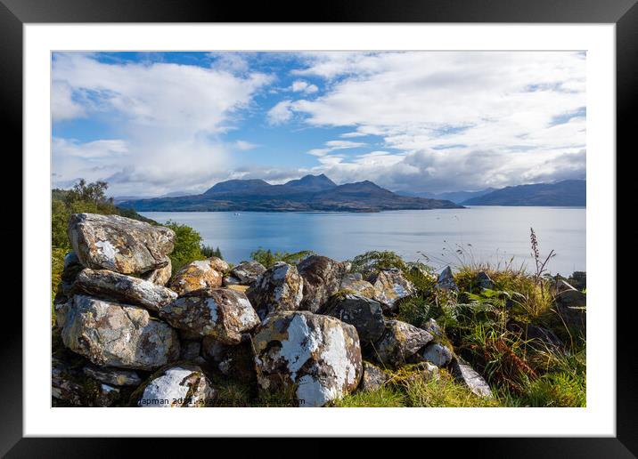 Scottish Highlands as seen from Leitir Fura on Sky Framed Mounted Print by Photimageon UK