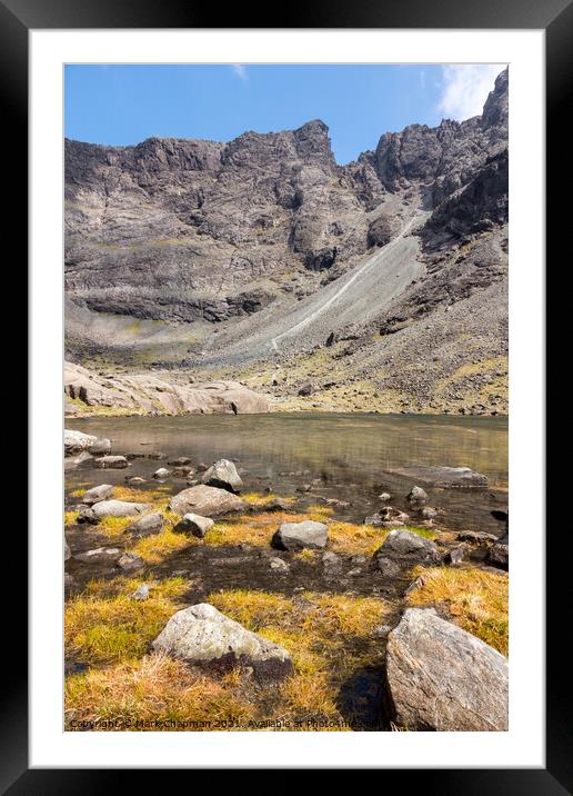 Coire Lagan and Great Stone Chute in the Black Cuillin Mountains, Skye Framed Mounted Print by Photimageon UK