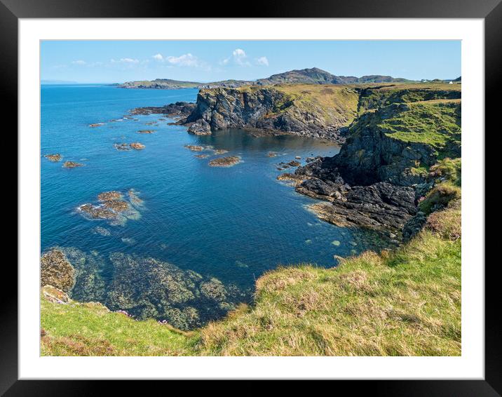 Uragaig sea cliffs, Isle of Colonsay Framed Mounted Print by Photimageon UK