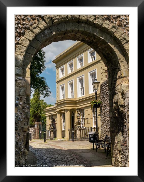 Castlegate House through Barbican Gate, Lewes Framed Mounted Print by Photimageon UK