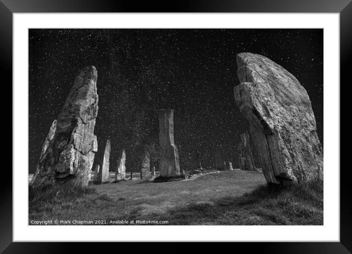 Calanais Standing Stones and Stars Framed Mounted Print by Photimageon UK