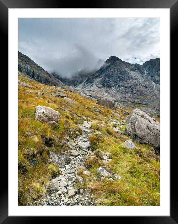 The path to Coire Lagan in the Black Cuillin, Skye Framed Mounted Print by Photimageon UK