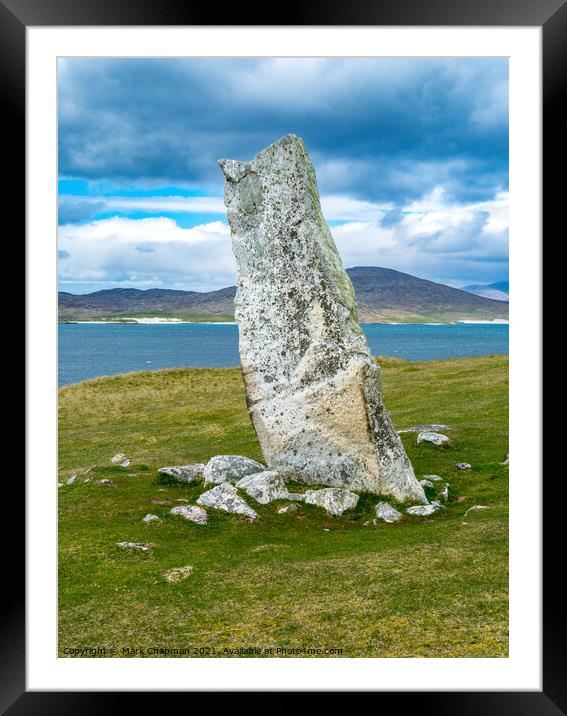 Macleod's Standing Stone, Isle of Harris Framed Mounted Print by Photimageon UK