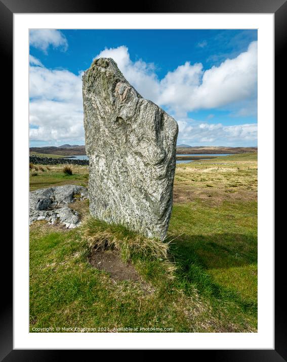 Closeup of Callanish Standing Stone, Isle of Lewis Framed Mounted Print by Photimageon UK