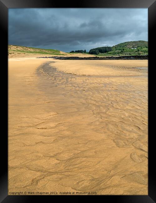 Dark skies over Kiloran beach, Colonsay Framed Print by Photimageon UK