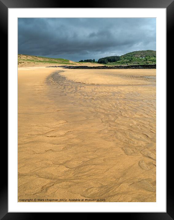 Dark skies over Kiloran beach, Colonsay Framed Mounted Print by Photimageon UK
