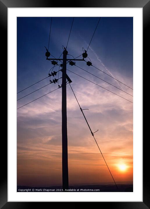 Electric sunset Framed Mounted Print by Photimageon UK