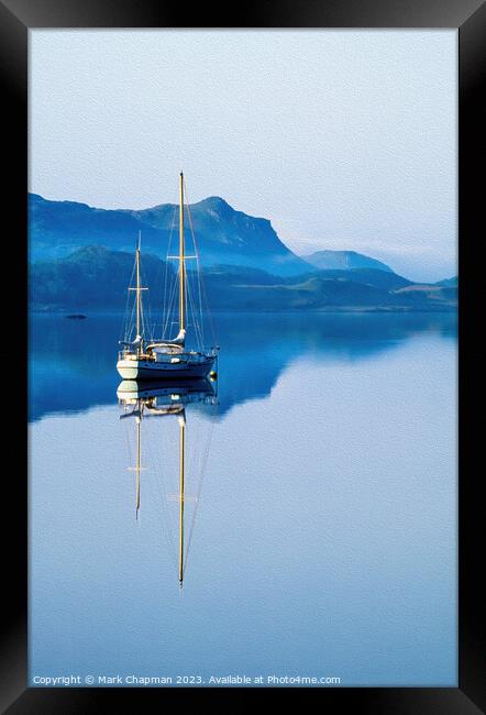 Lone Yacht, Loch Craignish, Scotland Framed Print by Photimageon UK