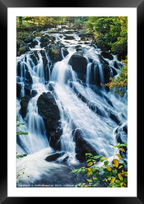 Swallow falls waterfall, Betws-y-Coed, Wales Framed Mounted Print by Photimageon UK