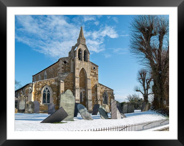 Burton Lazars Church in Winter Framed Mounted Print by Photimageon UK