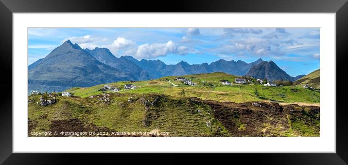 Elgol village with Black Cuillin mountains, Skye, Scotland Framed Mounted Print by Photimageon UK