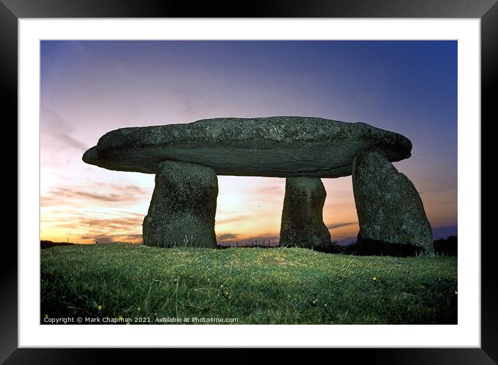 Lanyon Quoit at Dusk, Cornwall Framed Mounted Print by Photimageon UK