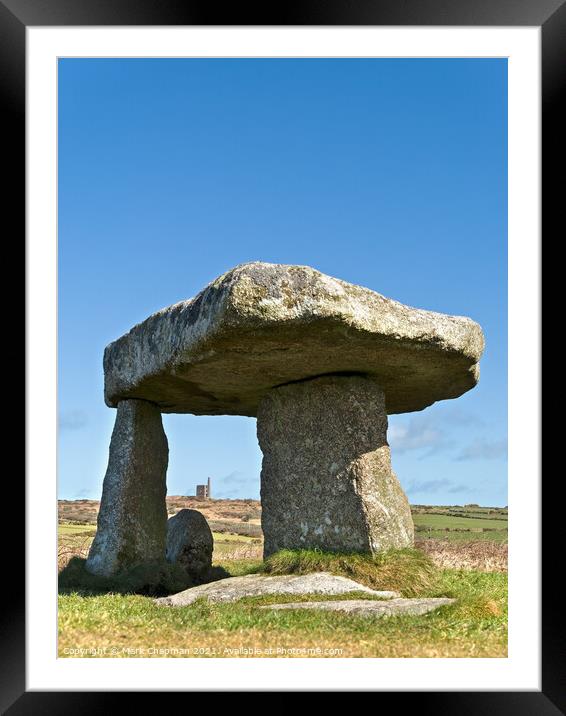 Lanyon Quoit and Cornish Tin Mine, Cornwall Framed Mounted Print by Photimageon UK