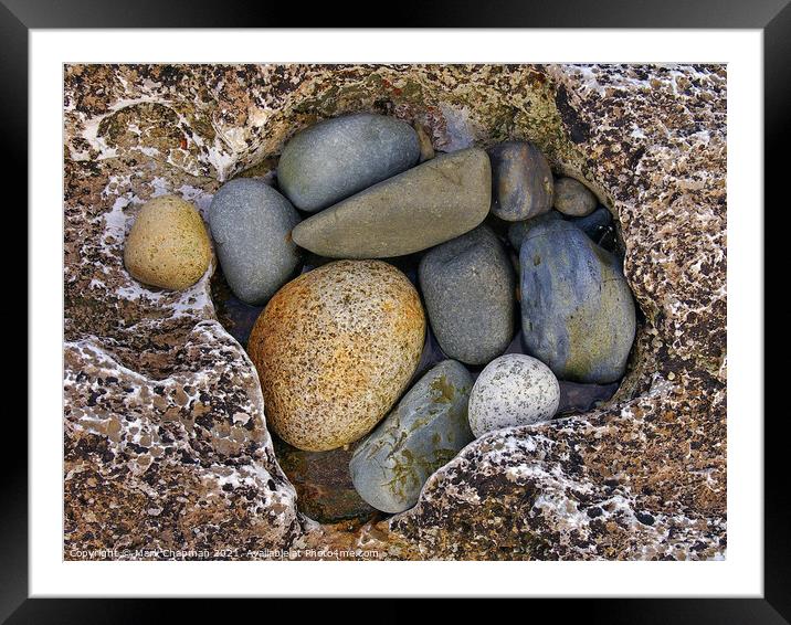 Trapped pebbles Framed Mounted Print by Photimageon UK