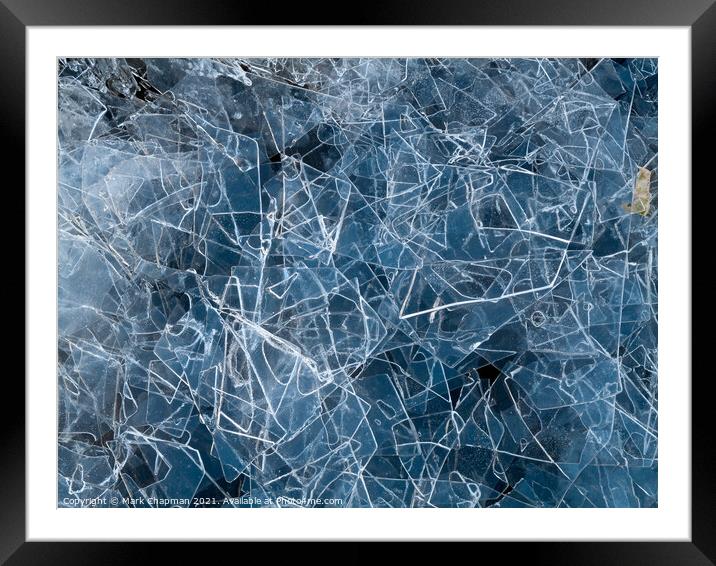 Jumbled fragments of a thin, broken ice sheet Framed Mounted Print by Photimageon UK