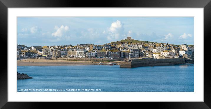 St. Ives Harbour and Town, Cornwall, England Framed Mounted Print by Photimageon UK