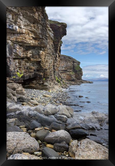 Sea cliffs near Elgol, Isle of Skye, Scotland, UK Framed Print by Photimageon UK