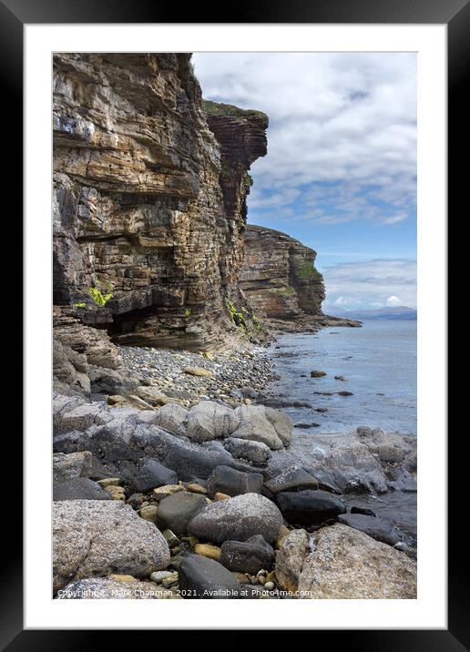Sea cliffs near Elgol, Isle of Skye, Scotland, UK Framed Mounted Print by Photimageon UK