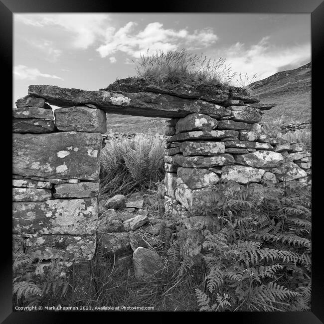 Ruined croft doorway, Boreraig, Isle of Skye, Scotland Framed Print by Photimageon UK
