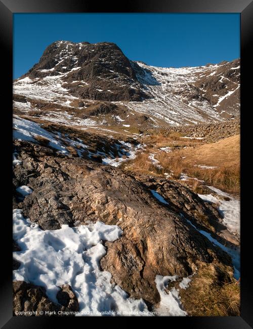 Harrison Stickle In Winter, Cumbria Framed Print by Photimageon UK