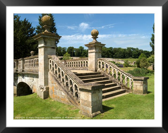 Old stone garden bridge Framed Mounted Print by Photimageon UK