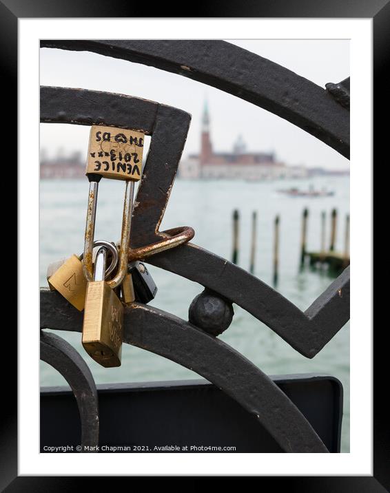 Love Locks, Venice Framed Mounted Print by Photimageon UK