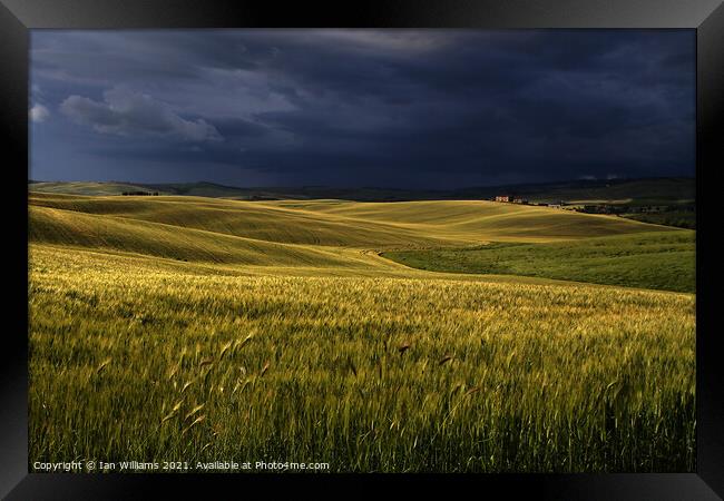 Tuscan Storm Framed Print by Ian Williams