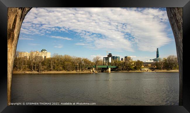Across From The Forks Framed Print by STEPHEN THOMAS