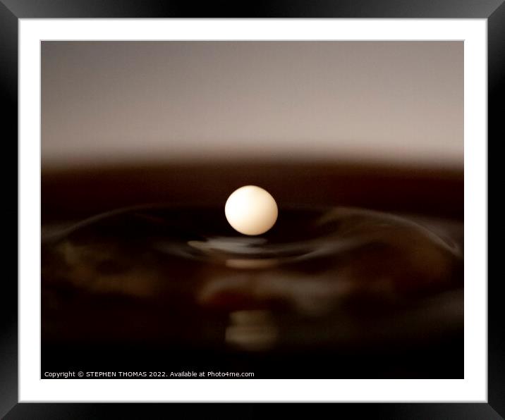 Pearl Over Chocolate Framed Mounted Print by STEPHEN THOMAS