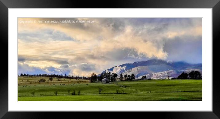 Cloudy Mountain View  Framed Mounted Print by Pelin Bay