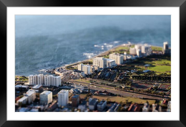 Mouille Point Miniature, Cap Town, South Africa Framed Mounted Print by Neil Overy