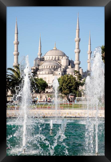 Sultan Ahmed Mosque, Blue Mosque, Istanbul Framed Print by Neil Overy