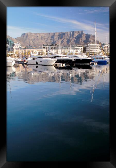 Table Mountain Victoria and Albert and Waterfront, Cape Town Framed Print by Neil Overy