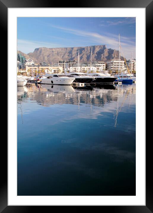 Table Mountain Victoria and Albert and Waterfront, Cape Town Framed Mounted Print by Neil Overy