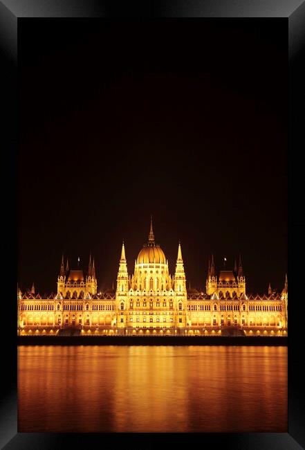 Hungarian Parliament Building Framed Print by Neil Overy