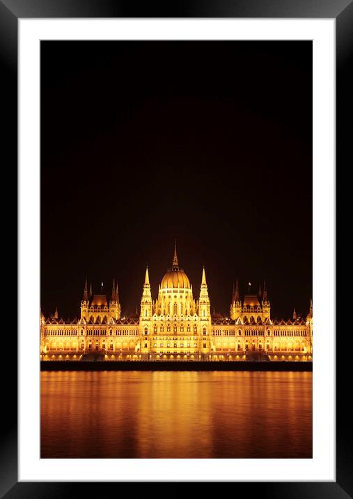 Hungarian Parliament Building Framed Mounted Print by Neil Overy
