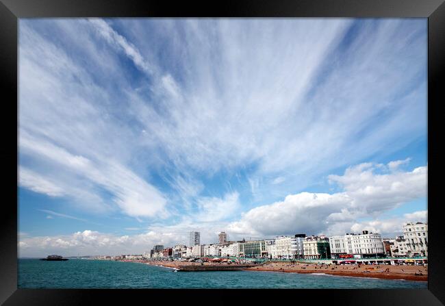 Brighton Sea Front Framed Print by Neil Overy