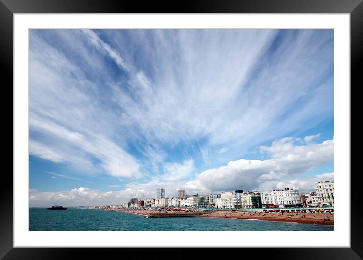 Brighton Sea Front Framed Mounted Print by Neil Overy